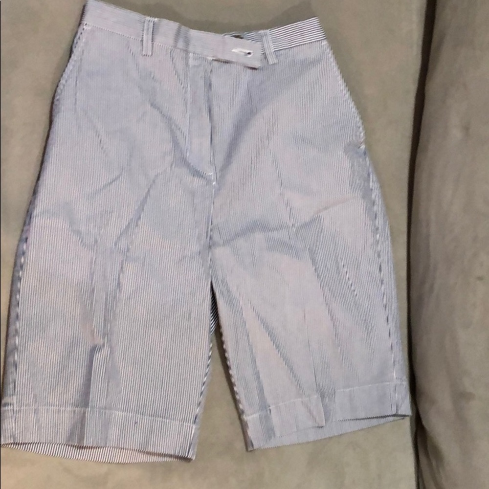Land’s End blue and white stripes shorts